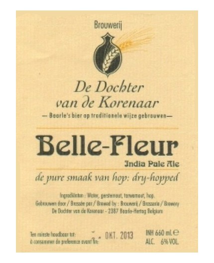 Belle fleur - 6% - 33cl (DE DOCHTER VAN DE KORENAAR)